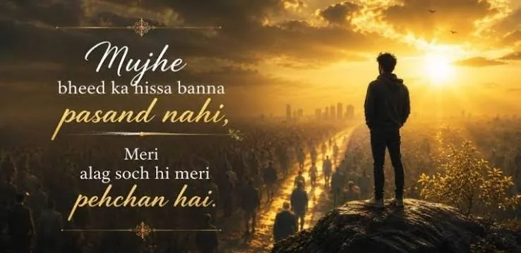 Alone Attitude Shayari के लिए अकेले खड़े आत्मविश्वासी भारतीय युवक का पोर्ट्रेट