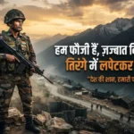 Army Attitude Shayari indian solider standing on border