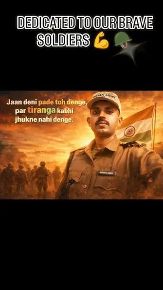 Army Attitude Shayari showing a soldier saluting near Rashtrapati Bhavan in New Delhi