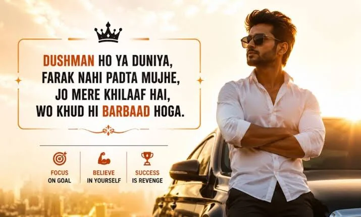 Attitude Dushman Shayari এর জন্য জয়পুরে সানগ্লাস পরা আত্মবিশ্বাসী পুরুষের ক্লোজআপ