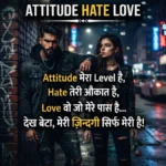 Attitude hate love shayari for boys and girls with couple at night cafe street