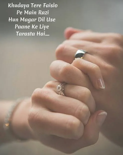 Attitude Hate Love Shayari for a woman processing heartbreak beside a wedding ring
