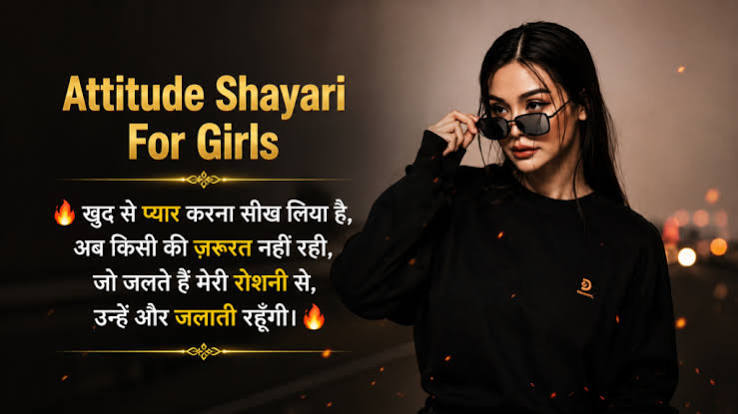 Attitude Heart Touching Shayari के लिए शहर की रोशनी में आत्मविश्वास से खड़ी महिला की तस्वीर