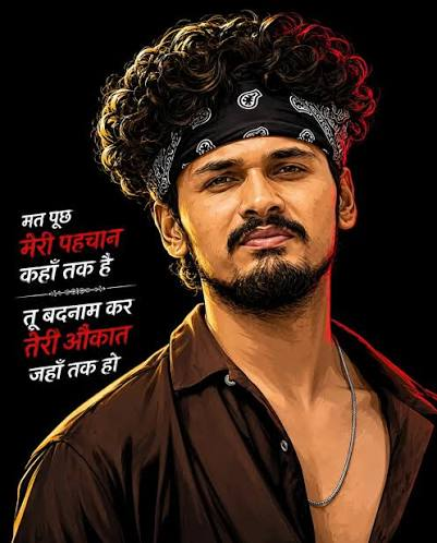 Attitude Nafrat Shayari showing a confident man in a clean portrait with a serious expression