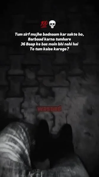 Badmash Shayari In Hindi And English के लिए Instagram caption हेतु स्टाइलिश भारतीय युवक