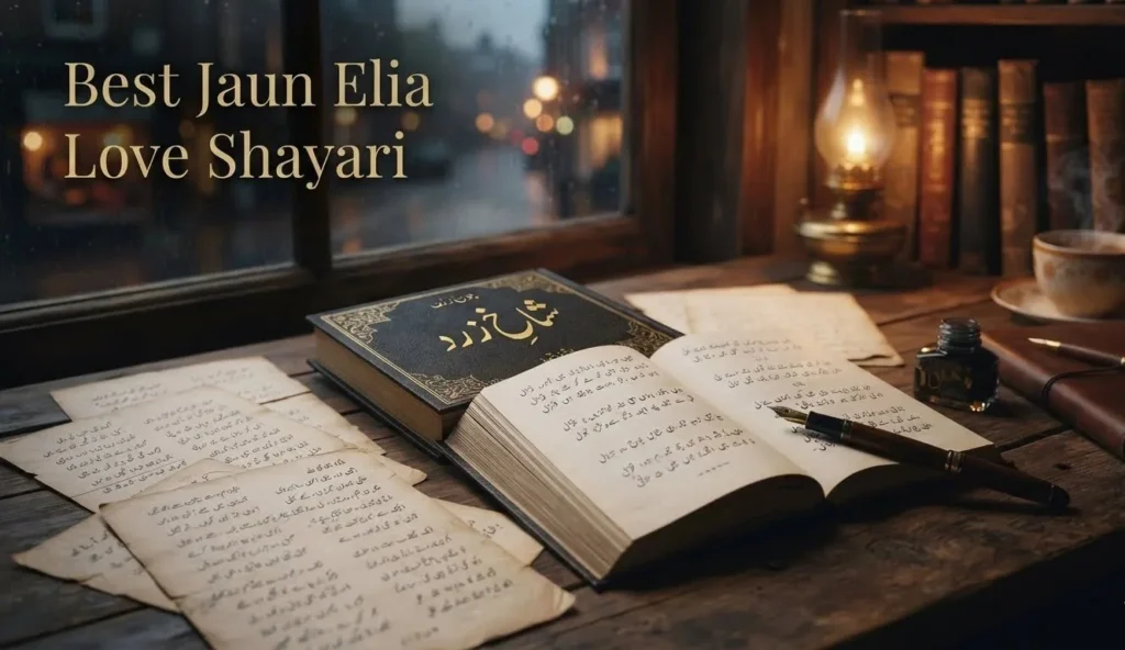 Best Jaun Elia Love Shayari with deep romantic Urdu poetry