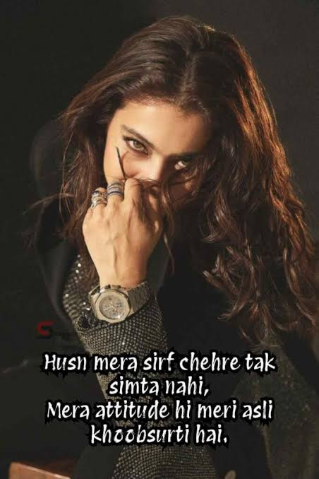 Best Royal Attitude Status In Hindi showing an elegant woman with a bold confident personality