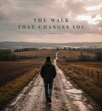 Breakup Attitude Shayari showing a person walking alone on an open road with confidence