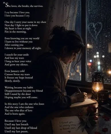 Breakup Attitude Shayari showing a woman sitting near a window and choosing self respect