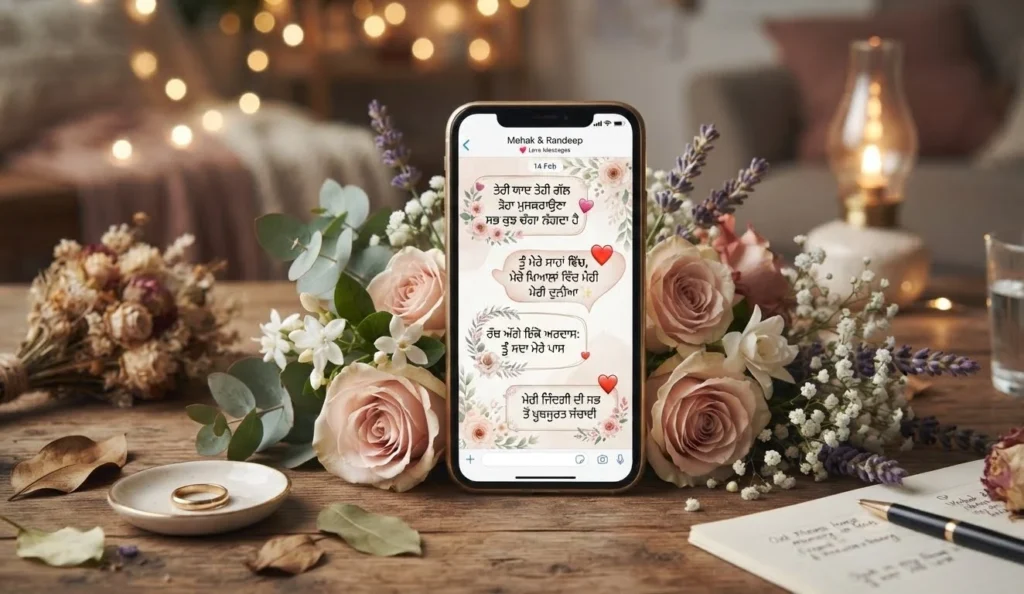 Punjabi Love Shayari 2 Lines for romantic messages and status