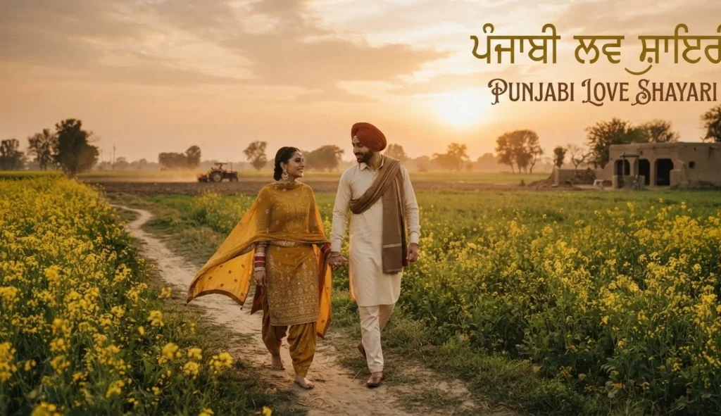 Punjabi Love Shayari with romantic and heart-touching poetry