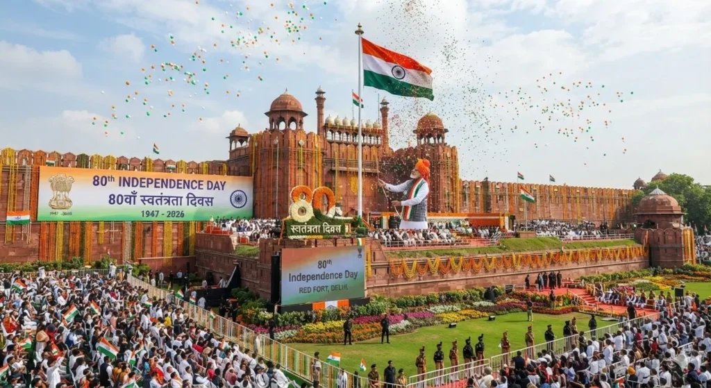 Independence Day Shayari inspired by the 80th Independence Day celebration at the Red Fort