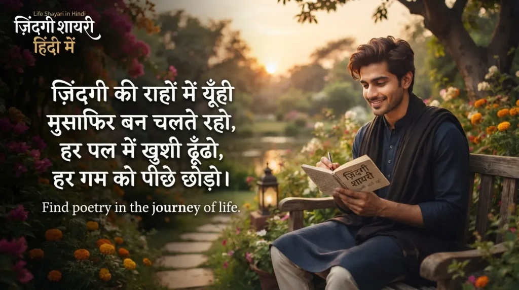 Life Shayari in Hindi find happiness in every moment and leave every sorrow behind.
