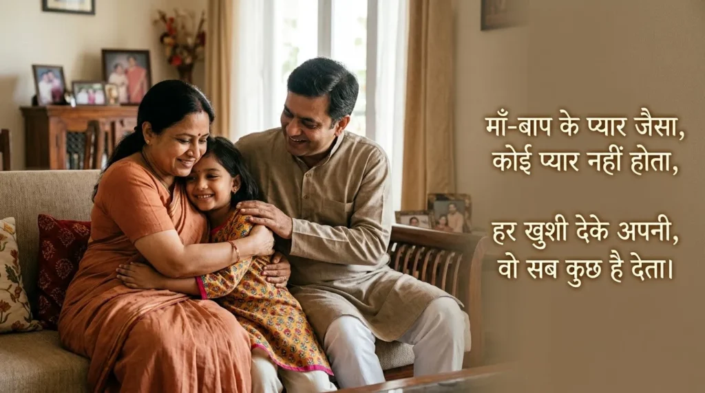 Maa Baap Shayari in Hindi Ki Do Line Shayari, माता पिता के प्यार पर