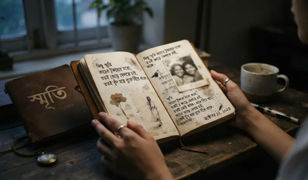 Sad Caption In Bengali for a broken heart journal and quiet memories