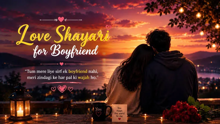 Pyar Bhari Shayari for an Instagram couple photo showing affectionate companionship in a natural setting